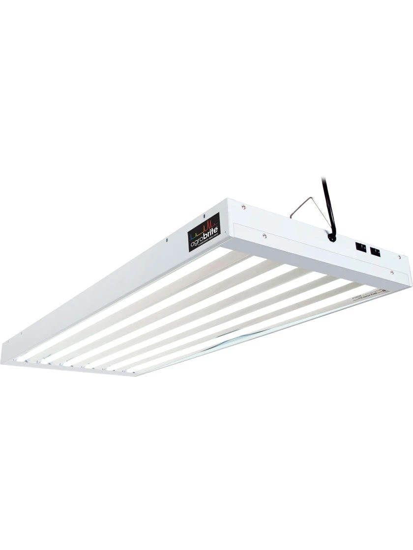 AgroBrite T5 324W 6-Tube Fixture With Bulbs, 4'